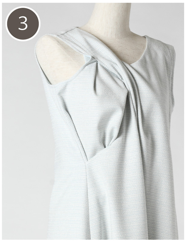 モーハウスのフォーマル授乳服の授乳口の使い方3