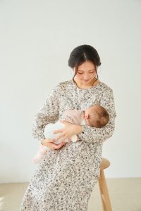 アンティークフラワーワンピース 授乳服 マタニティ服 日本製